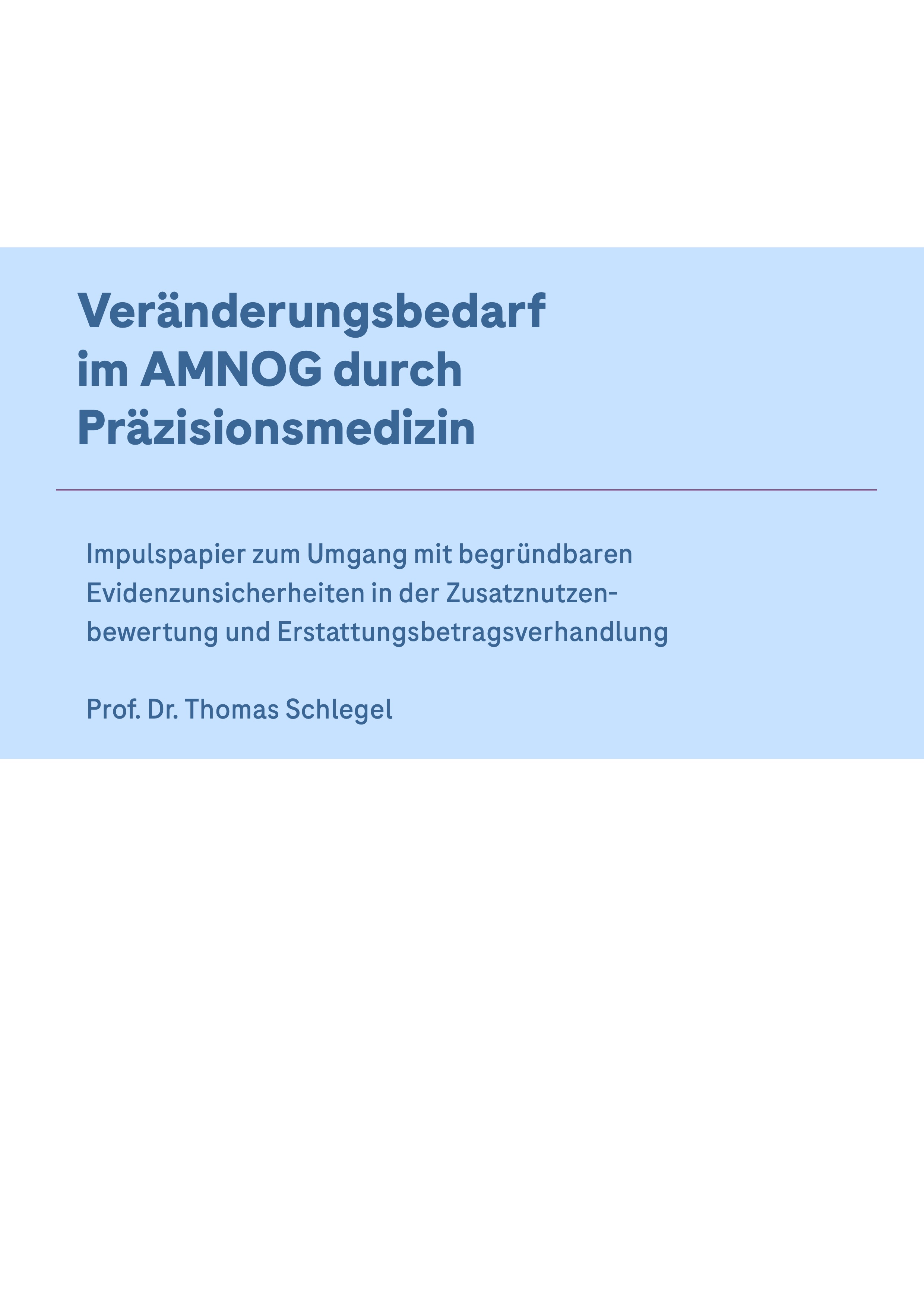 Lade das Impulspapier AMNOG